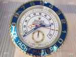 Rolex Yachtmaster Replica Wall Clocks Gold Case Blue Bezel White Face